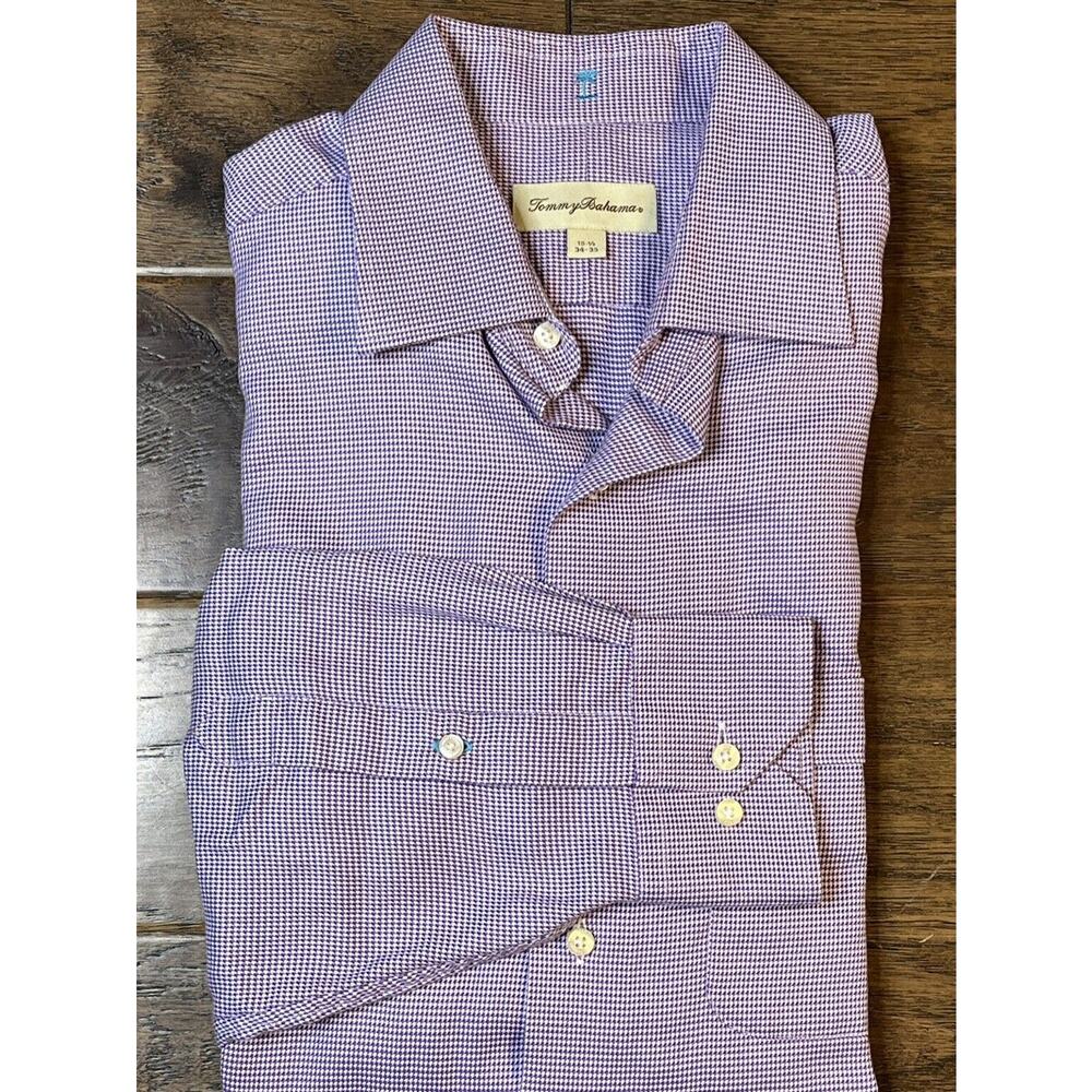 Tommy Bahama Long Sleeve Button Down Men’s 15.5‎ 34-35 Medium? 100% Cotton